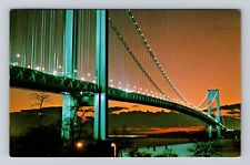 New York City NY-The Verrazana, Narrows Bridge, Antique, Vintage c1970 Postcard picture