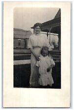c1910's Mother And Daughter Ludington Michigan MI RPPC Photo Antique Postcard picture