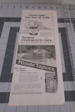 1922 Borden's Evaporated Milk & Minute Tapioca, Vintage Print Ad picture