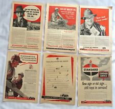 6 Vintage STANDARD Oil Company (Indiana) magazine ads 1938-1948 picture