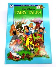 Vintage NEW 1990 Disney FAIRY TALES Golden GIANT STICKER FUN Book  picture