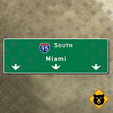 Florida interstate 95 south Miami freeway overhead highway guide sign 2009 21x7 picture