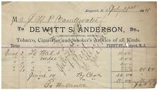 1884 Tobacco Dealer James H.P. Vandewater Dewitt S. Anderson Keyport New Jersey picture