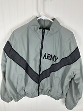 US Army Physical Fitness IPFU Uniform Jacket M Regular Gray Zip Windbreaker DSCP picture
