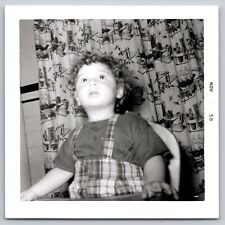 Vtg Photo - Whoa what's up there - young Baby Boy in High Chair | Nov 1958 picture