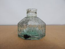 Antique 1840's - 1860's Harrison's Columbian Ink Well Glass Jar Hand Made RARE picture