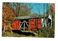 Vintage Parke County Indiana Zacke Cox Covered Bridge Unposted Postcard #356 picture