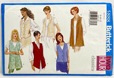 1998 Butterick Sewing Pattern 5888 Womens Vest 6 Styles Size 8-12 Vintage 10348 picture