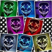 Purge LED Halloween Scary Mask 4 Modes Light up Mask Costume Rave Cosplay Party picture