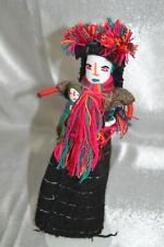 Unusual Handmade Colorful Folk Art Doll with Baby, 9