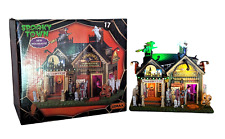 Lemax Samantha's Supernatural Yard LED Lights Witch Spooky Town Halloween House picture