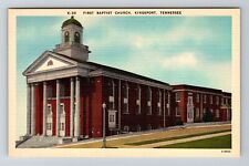 Kingsport TN-Tennessee, First Baptist Church Vintage Souvenir Postcard picture