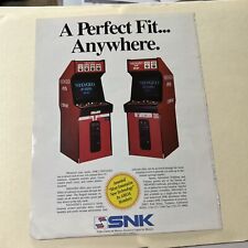 original 11- 8 1/4” Neo Geo 2-4 Slot Perfect  Fit ARCADE VIDEO GAME FLYER picture