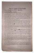 1867 BROADSIDE, BERKELEY COUNTY WEST VIRGINIA, SHEPHERD vs A R McQuilkin, LEGAL picture