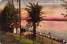 Phalen Lake Park ST PAUL Minnesota Boats Canoes c1920 Postcard picture