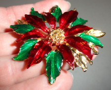 Vintage Gerry's Poinsettia Christmas Pin/ Brooch picture