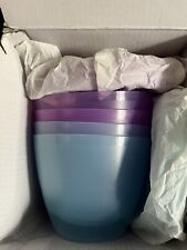 S.M MART Tupperware Bowled Over Set,430ml, 4 Pieces, Blue and Purple. picture