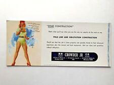 Vintage Pinup Girl Blotter by Earl Moran Sexy Pirate Girl in High Heels picture