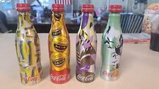 Coca Cola Global Harmony Aluminum Bottles Set Of (4) Full Beijing Olympics Promo picture