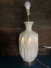 Midcentury Danish Modern Ceramic Double Light Table Lamp  picture