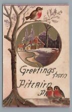 Glitter Greetings from PITCAIRN PA Allegheny County Pennsylvania Postcard picture
