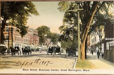 Great Barrington Main Street Massachusetts Antique Postcard 1907 picture