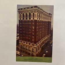 VTG Chrome Postcard Historic Hotel Taft New Haven CT Street Scene Vehicles picture