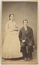 Southern Attractive Couple Hopkinsville, Kentucky 1860s CDV Carte de Visite X891 picture