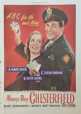 1945 Chesterfield Cigarettes Vintage Ad ABC for me and mine picture