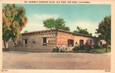 San Diego, CA, Ramona's Marriage Place, Linen Antique Vintage Postcard e1015 picture