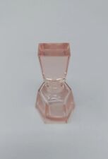 Vintage Pink Glass Perfume Bottle with Stopper - Modern Design picture