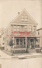 OH, Cleveland, Ohio, RPPC, House, Girl On Porch Holding Puppy, 1909 PM, Photo picture