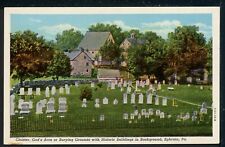Ephrata PA Cloister God's Acre Cemetery Burying Grounds Vintage Postcard M884a picture