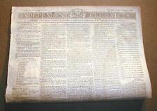 Rare original WAR of 1812 newspaper dated between 1812 & 1815 over 200 years old picture