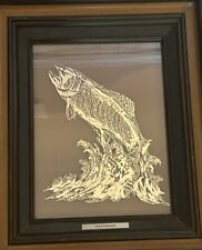 Vintage Trout Unlimited Silverscene “Jumping Trout” 1978 By Franklin Mint picture