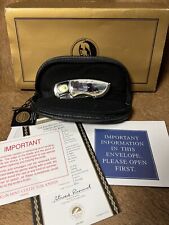 FRANKLIN MINT COLLECTOR KNIFE W/ POUCH NEW UNUSED  Lab Resting Ashore picture