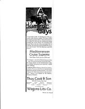 Thos  Cook & Son  Print Ad 1929 Mediterranean Cruise The Homeric Man On Donkey picture