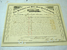1875 Sophie Christian, St. Mary's County, Maryland B&O RR Stock Certificate picture