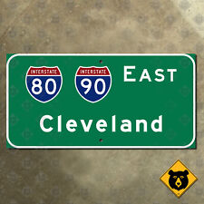 Ohio Turnpike Cleveland Interstate 80 90 east highway freeway road sign 24x12 picture