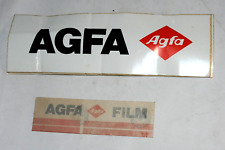 Old Stock 2 Nos Agfa Film Store Display 1 side Sticker for Photo Goods Shop picture