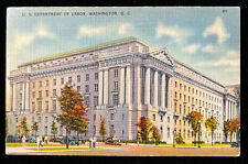 U.S. Department of Labor Building Washington D.C. - Vintage Linen Postcard C1934 picture