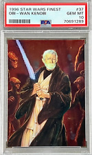 1996 Topps Star Wars Finest Obi-Wan Kenobi #37 PSA 10 GEM MINT (RARE: Pop 16) picture
