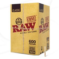RAW Classic Single Size 70/24 | Bulk Box | 600 Cones |  USA picture