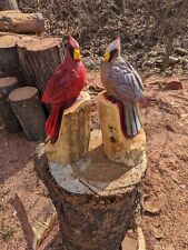 Chainsaw Carved Cardinal Bird picture