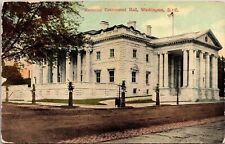 Memorial Continental Hall Washington DC Street View American Flag VNG Postcard picture