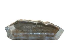Vtg Etched Crystal Glass Footprints Quote 4