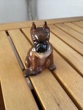 Vintage Sitting Boxer Dog/ Puppy Figurine, Brown/50s-60s FreeShip picture