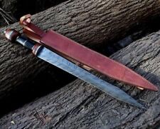 Roman Gladius Historical Custom Handmade Damascus Steel Blade, Gladiator Sword picture