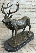 Bronze Marble Statue Elk Deer Stag Hunter Wildlife Sculpture Figure Figure Sale picture