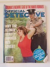 Official Detective Magazine JAN 1982 Vol 52 #1 BURNED ALIVE Pulp Smut POOR SHAPE picture